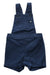 A Navy Overall Shorts from Petit Bateau in size 3-6M for boy. (Front View)