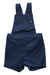 A Navy Overall Shorts from Petit Bateau in size 3-6M for boy. (Front View)