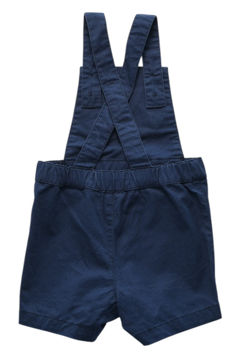A Navy Overall Shorts from Petit Bateau in size 3-6M for boy. (Back View)