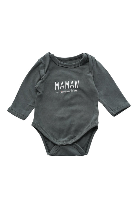 A Green Long Sleeve Bodysuits from Vertbaudet in size 0-3M for boy. (Front View)