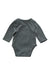 A Green Long Sleeve Bodysuits from Vertbaudet in size 0-3M for boy. (Back View)