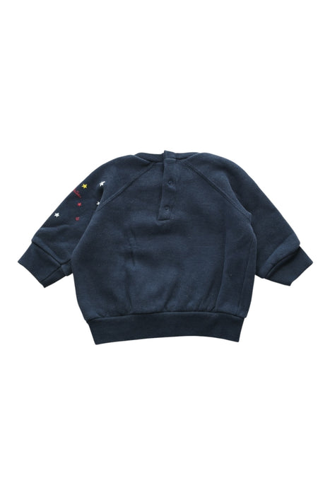 A Navy Crewneck Sweatshirts from Petit Bateau in size 3-6M for boy. (Back View)