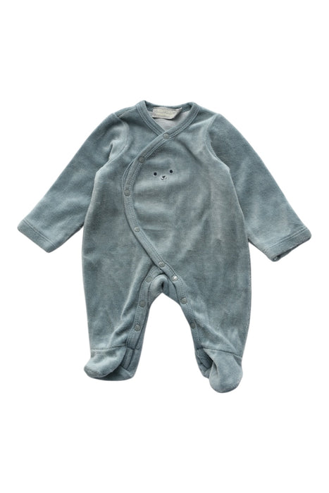 A Blue Onesies from Bout'Chou in size 0-3M for boy. (Front View)