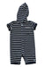 A Navy Short Sleeve Rompers from Joules in size 6-12M for girl. (Front View)