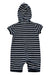 A Navy Short Sleeve Rompers from Joules in size 6-12M for girl. (Back View)