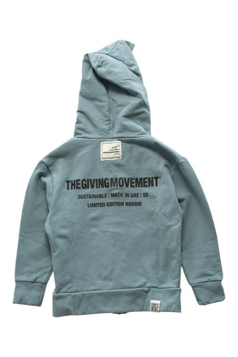 A Blue Hooded Sweatshirts from The Giving Movement in size 3T for neutral. (Back View)