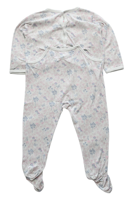 A White Onesies from Petit Bateau in size 12-18M for girl. (Back View)