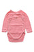 A Pink Long Sleeve Bodysuits from Petit Bateau in size 3-6M for girl. (Front View)