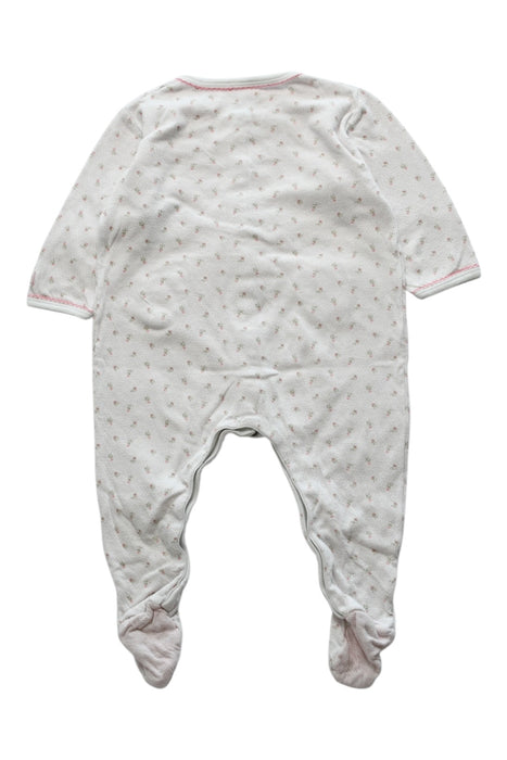 A White Onesies from Petit Bateau in size 6-12M for girl. (Back View)