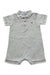 A Grey Short Sleeve Rompers from Petit Bateau in size 6-12M for boy. (Front View)