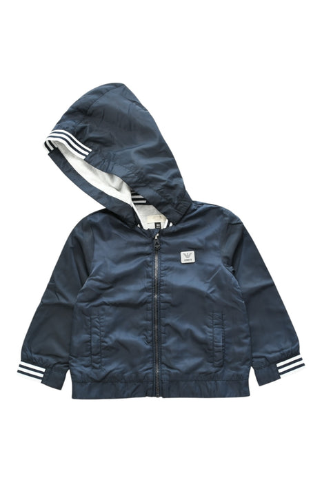 A Navy Lightweight Jackets from Armani Baby in size 12-18M for boy. (Front View)