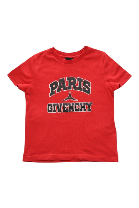 A Red Short Sleeve T Shirts from Givenchy in size 4T for boy. (Front View)