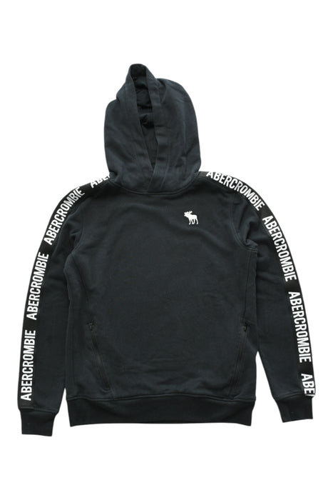 A Black Hooded Sweatshirts from Abercrombie & Fitch in size 13Y for boy. (Front View)