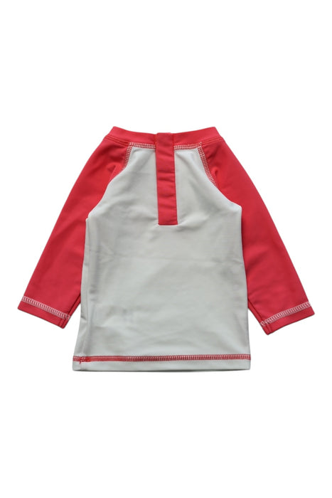 A Red Rash Guards from Petit Bateau in size 3-6M for girl. (Back View)