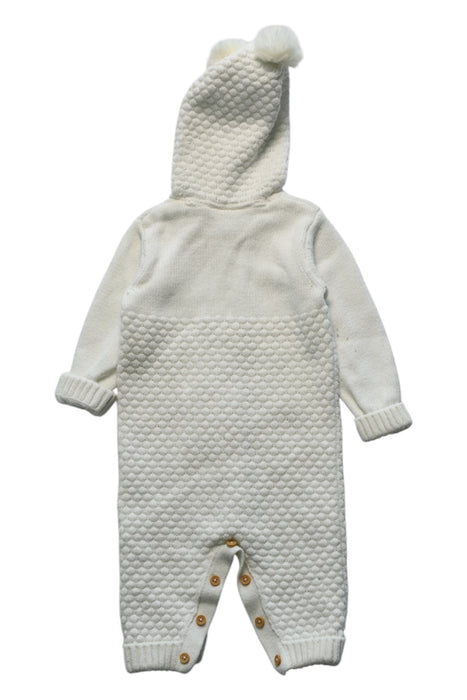 A White Onesies from The Little White Company in size 3-6M for girl. (Back View)