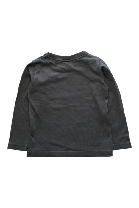 A Black Long Sleeve T Shirts from Petit Bateau in size 4T for boy. (Back View)