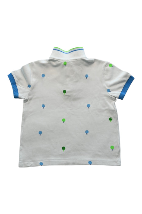 A White Short Sleeve Polos from Jacadi in size 4T for boy. (Back View)