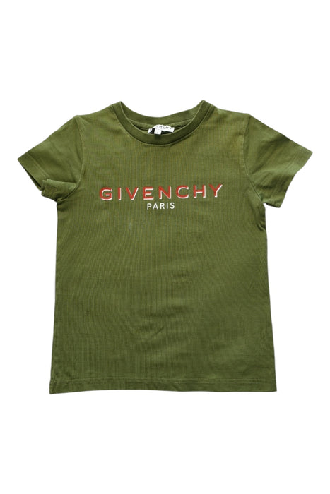 A Green Short Sleeve T Shirts from Givenchy in size 5T for boy. (Front View)