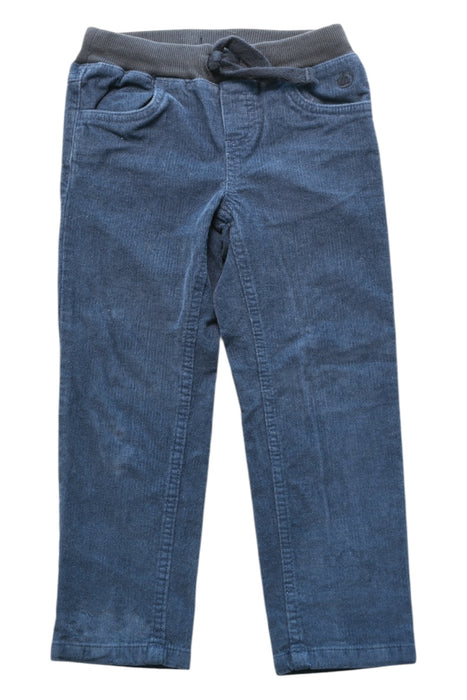 A Blue Casual Pants from Petit Bateau in size 4T for boy. (Front View)