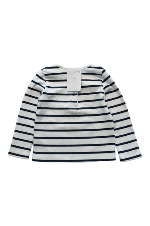 A White Long Sleeve T Shirts from The Little White Company in size 6-12M for girl. (Back View)