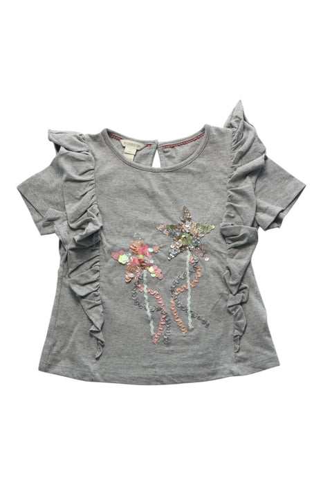A Grey Short Sleeve Tops from Monsoon in size 7Y for girl. (Front View)