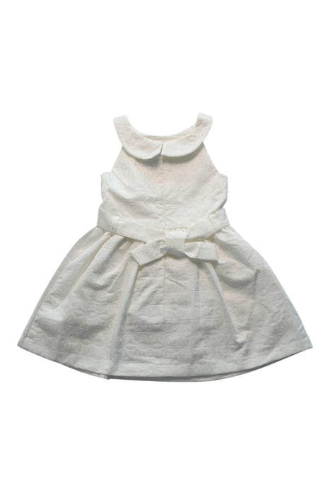 A Ivory Sleeveless Dresses from Obaibi - Okaidi in size 6T for girl. (Back View)