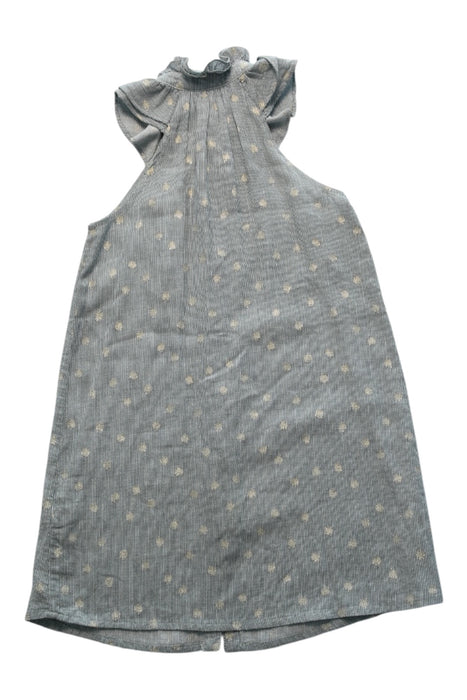A Grey Sleeveless Dresses from Excuse My French in size 6T for girl. (Back View)