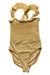 A Yellow Swimsuits from Konges Sløjd in size 4T for girl. (Front View)