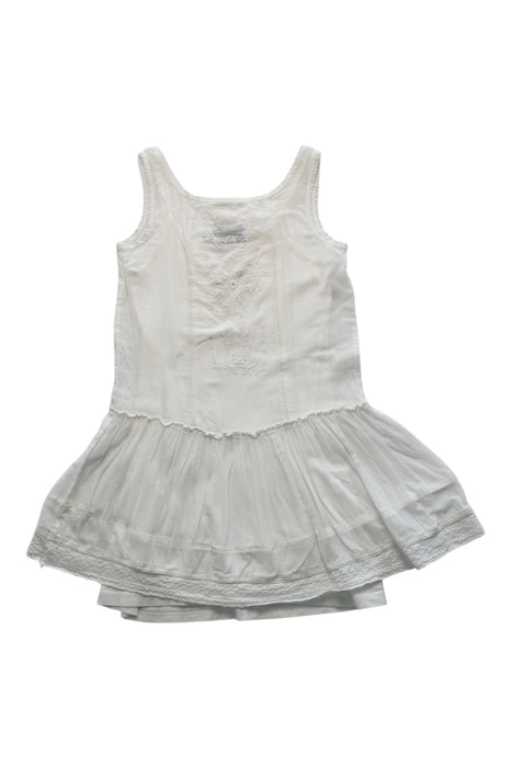 A White Sleeveless Dresses from Polo Ralph Lauren in size 6T for girl. (Front View)