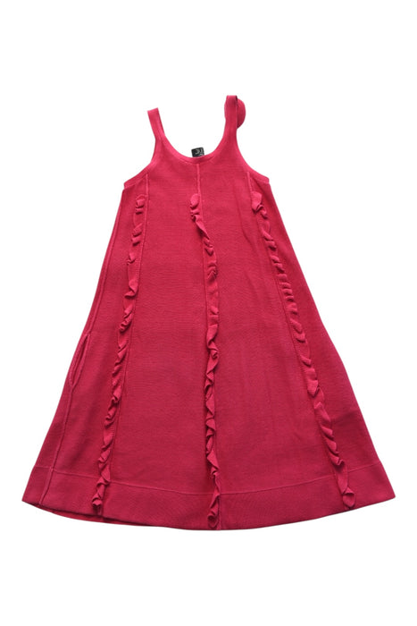 A Red Sleeveless Dresses from Sonia Rykiel H&M in size 6T for girl. (Back View)