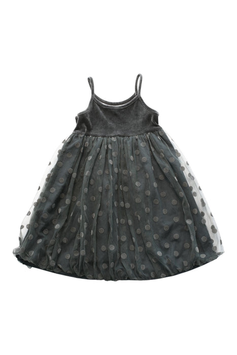 A Grey Sleeveless Dresses from Petit Bateau in size 5T for girl. (Back View)