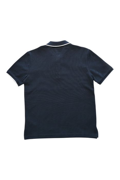 A Navy Short Sleeve Polos from Boss in size 12Y for boy. (Back View)