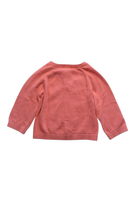 A Peach Cardigans from Jacadi in size 6-12M for girl. (Back View)
