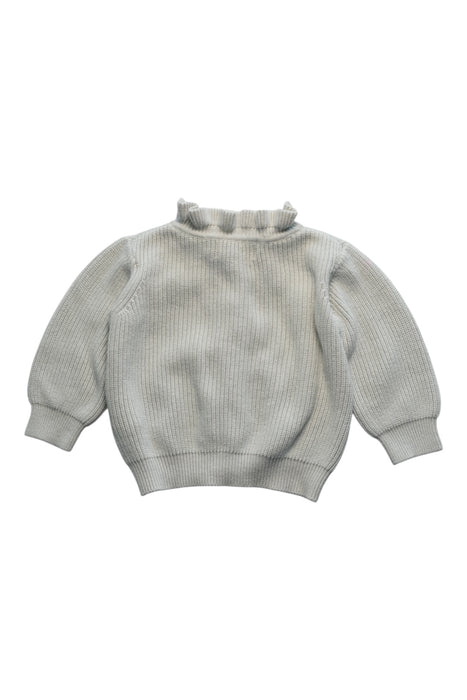 A Grey Cardigans from Cyrillus in size 3-6M for girl. (Back View)