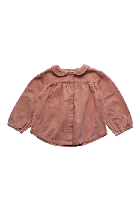 A Pink Long Sleeve Shirts from Cyrillus in size 12-18M for girl. (Front View)