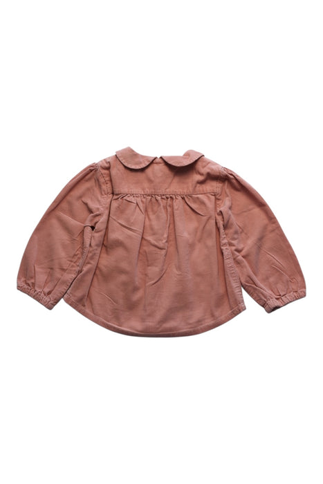 A Pink Long Sleeve Shirts from Cyrillus in size 12-18M for girl. (Back View)