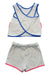 A White Shorts Sets from Jacadi in size 18-24M for girl. (Back View)