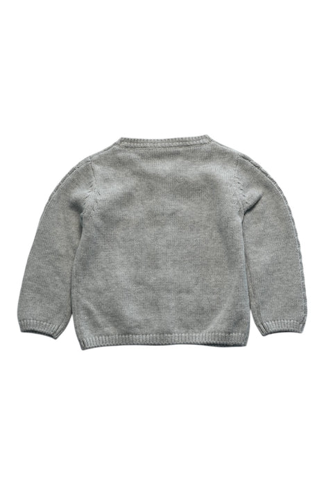 A Grey Cardigans from Mori in size 3-6M for girl. (Back View)