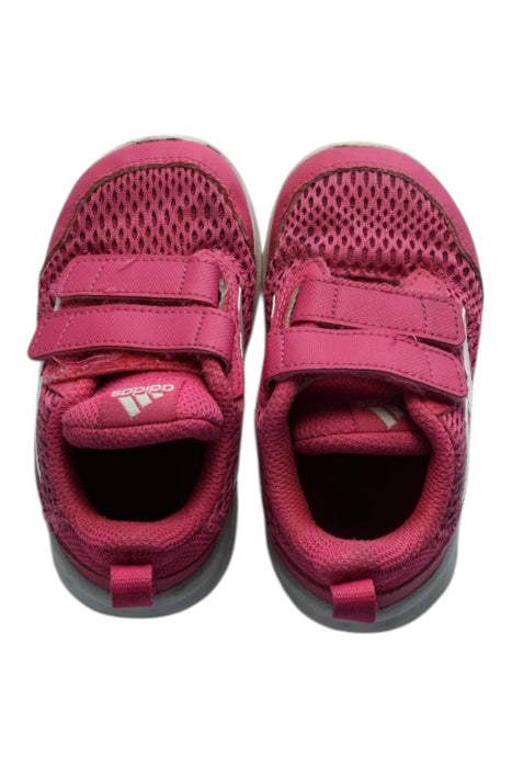 A Pink Sneakers from Adidas in size 18-24M for girl. (Back View)