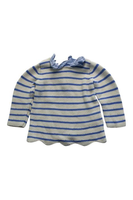 A Blue Knit Sweaters from Cyrillus in size 3-6M for girl. (Front View)