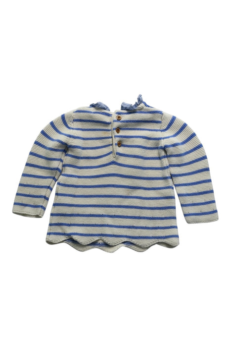 A Blue Knit Sweaters from Cyrillus in size 3-6M for girl. (Back View)