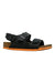 A Black Sandals from Birkenstock in size 5T for girl. (Front View)