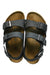 A Black Sandals from Birkenstock in size 5T for girl. (Back View)