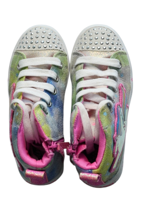 A Multicolour Sneakers from Skechers in size 4T for girl. (Back View)