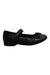 A Black Flats from Clarks in size 5T for girl. (Front View)