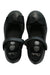 A Black Flats from Clarks in size 5T for girl. (Back View)