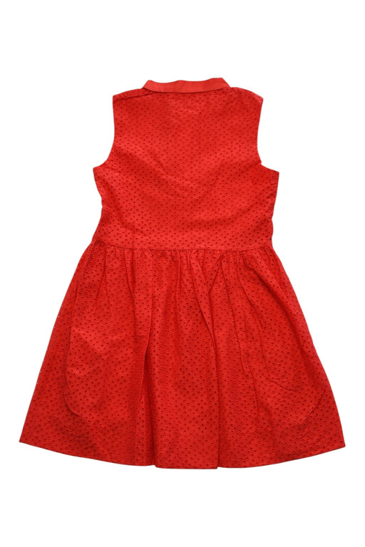 A Red Sleeveless Dresses from Sonia Rykiel in size 6T for girl. (Back View)