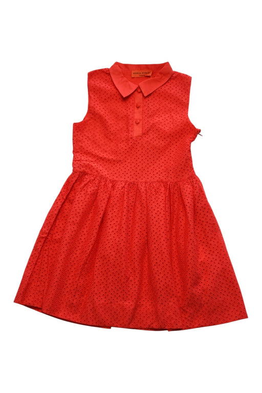 A Red Sleeveless Dresses from Sonia Rykiel in size 6T for girl. (Front View)