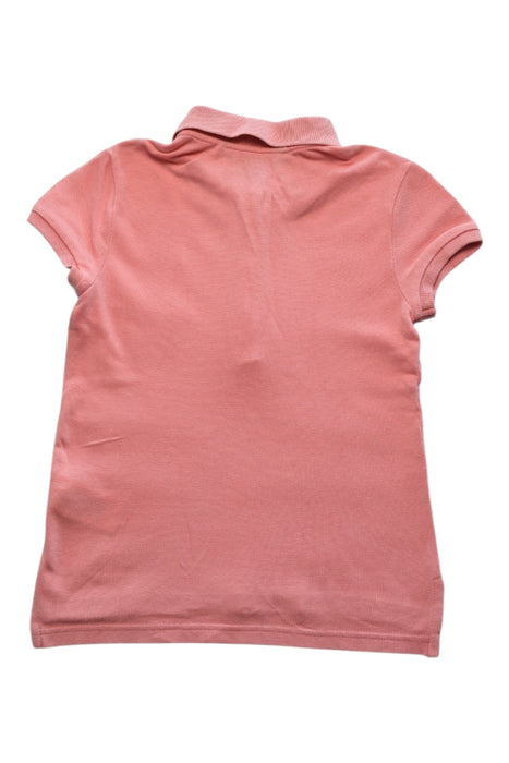 A Pink Short Sleeve Polos from Polo Ralph Lauren in size 6T for girl. (Back View)