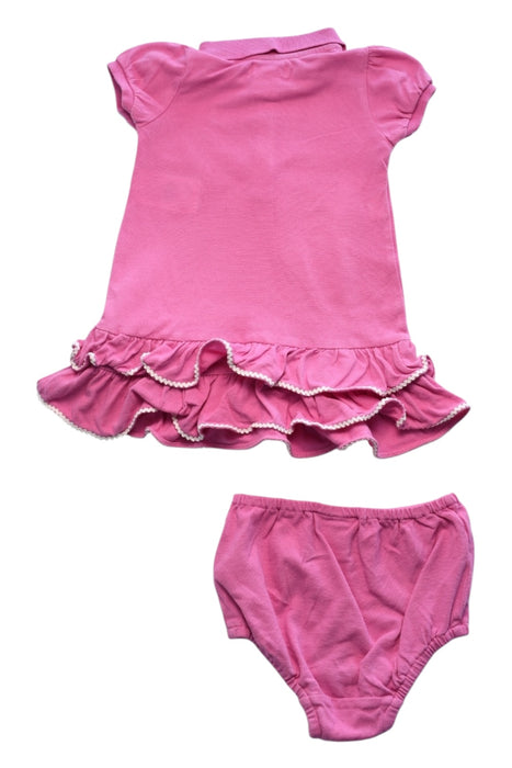 A Pink Dress Sets from Ralph Lauren in size 6-12M for girl. (Back View)